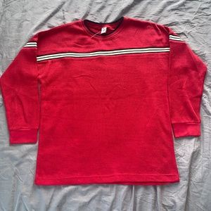 Talent Red White and Black Striped Sweater L